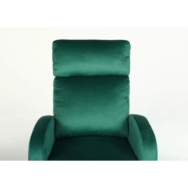 Πολυθρόνα Ανακλινόμενη ArteLibre ATRIA Πράσινο Βελούδο 67.5x90x104cm