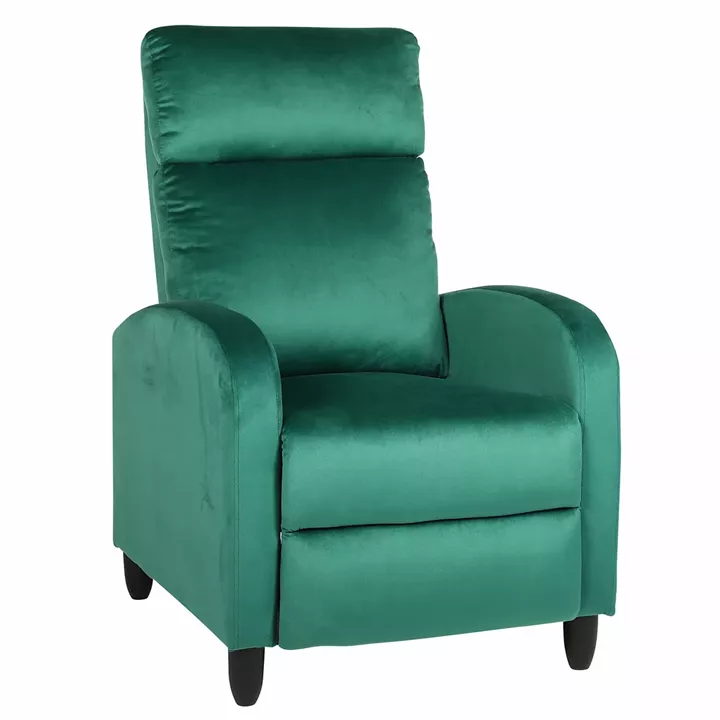 Πολυθρόνα Ανακλινόμενη ArteLibre ATRIA Πράσινο Βελούδο 67.5x90x104cm