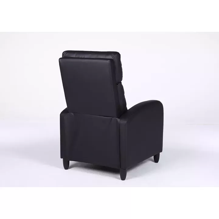 Πολυθρόνα Ανακλινόμενη ArteLibre ATRIA Μαύρο PU 67.5x90x104cm