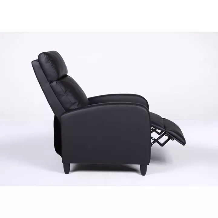 Πολυθρόνα Ανακλινόμενη ArteLibre ATRIA Μαύρο PU 67.5x90x104cm