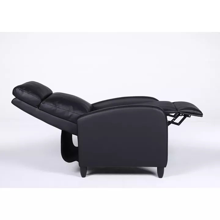 Πολυθρόνα Ανακλινόμενη ArteLibre ATRIA Μαύρο PU 67.5x90x104cm