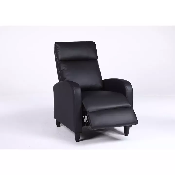 Πολυθρόνα Ανακλινόμενη ArteLibre ATRIA Μαύρο PU 67.5x90x104cm