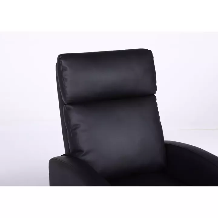 Πολυθρόνα Ανακλινόμενη ArteLibre ATRIA Μαύρο PU 67.5x90x104cm