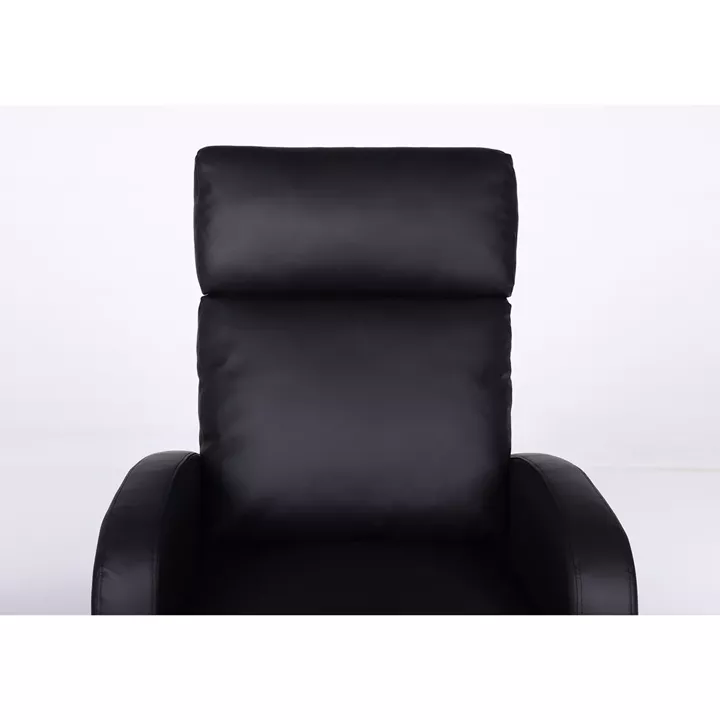 Πολυθρόνα Ανακλινόμενη ArteLibre ATRIA Μαύρο PU 67.5x90x104cm