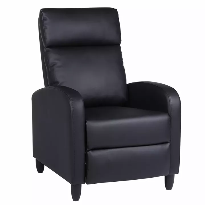 Πολυθρόνα Ανακλινόμενη ArteLibre ATRIA Μαύρο PU 67.5x90x104cm