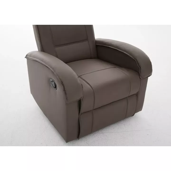 Πολυθρόνα Ανακλινόμενη ArteLibre CELAENO Καφέ PU 80x96x97cm