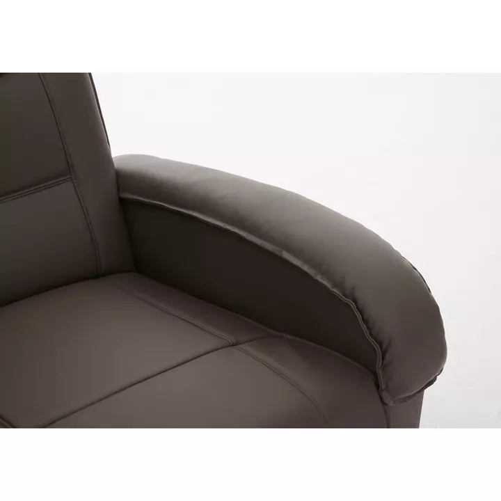 Πολυθρόνα Ανακλινόμενη ArteLibre CELAENO Καφέ PU 80x96x97cm