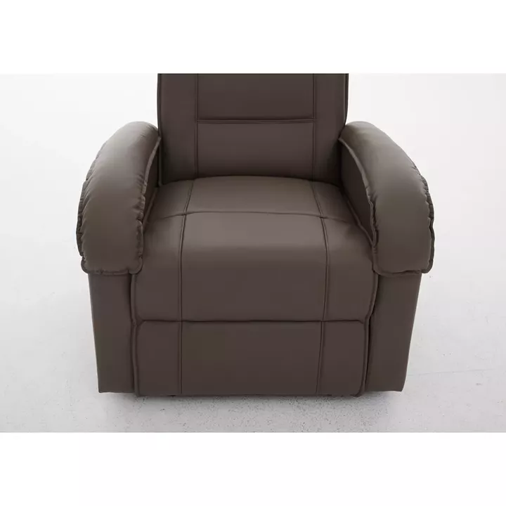 Πολυθρόνα Ανακλινόμενη ArteLibre CELAENO Καφέ PU 80x96x97cm