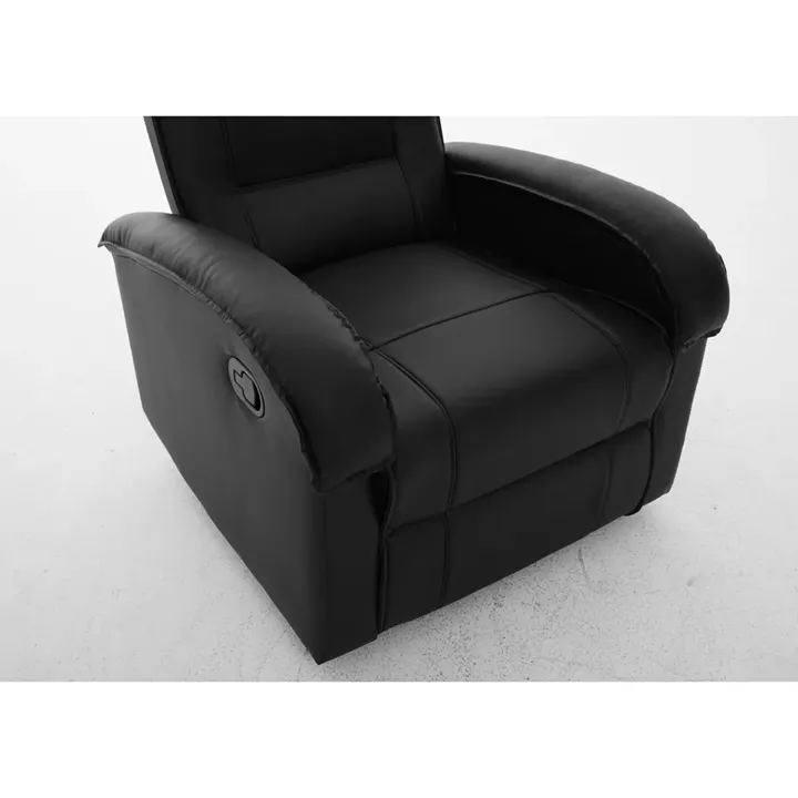 Πολυθρόνα Ανακλινόμενη ArteLibre CELAENO Μαύρο PU 80x96x97cm