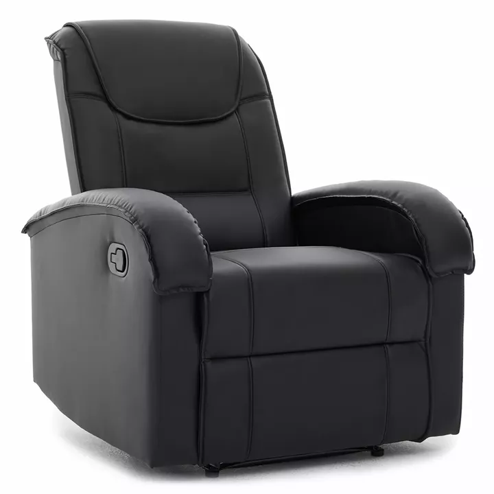 Πολυθρόνα Ανακλινόμενη ArteLibre CELAENO Μαύρο PU 80x96x97cm
