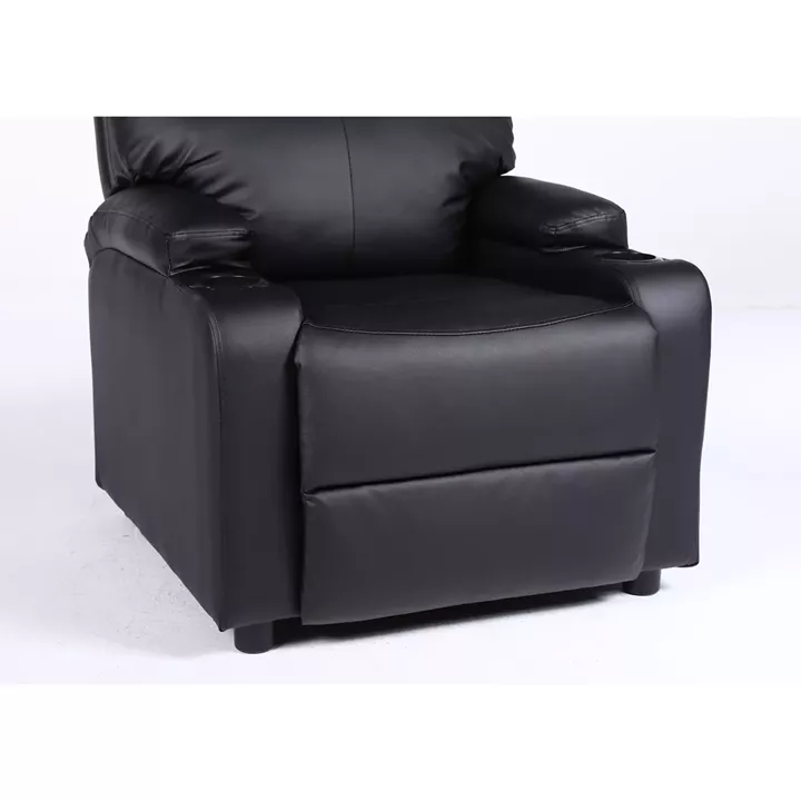 Πολυθρόνα Ανακλινόμενη ArteLibre RANA Μαύρο PU 80x95x103cm