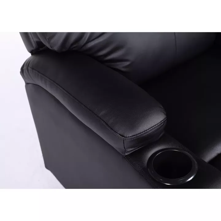 Πολυθρόνα Ανακλινόμενη ArteLibre RANA Μαύρο PU 80x95x103cm