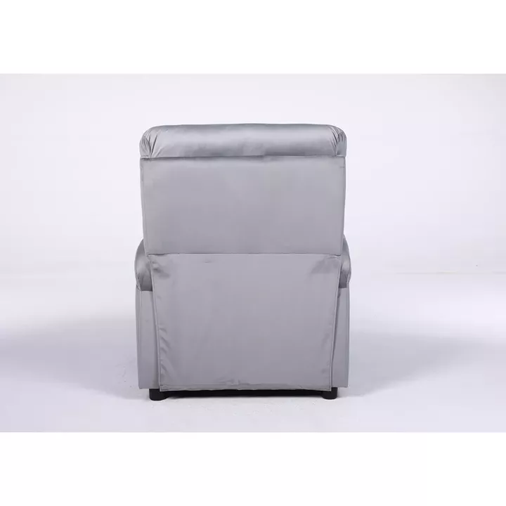 Πολυθρόνα Ανακλινόμενη ArteLibre RANA Γκρι Βελούδο 80x95x103cm