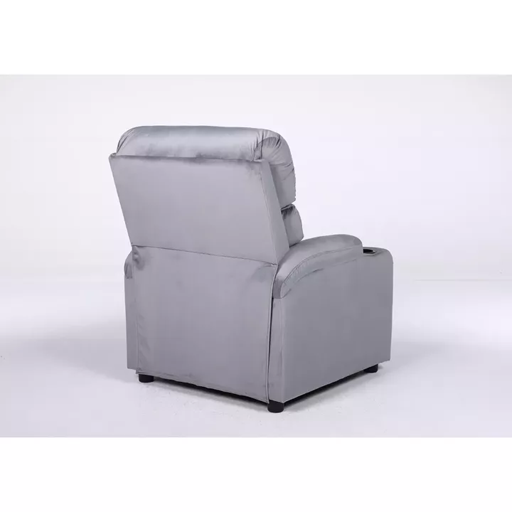 Πολυθρόνα Ανακλινόμενη ArteLibre RANA Γκρι Βελούδο 80x95x103cm