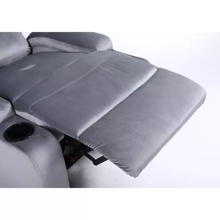 Πολυθρόνα Ανακλινόμενη ArteLibre RANA Γκρι Βελούδο 80x95x103cm