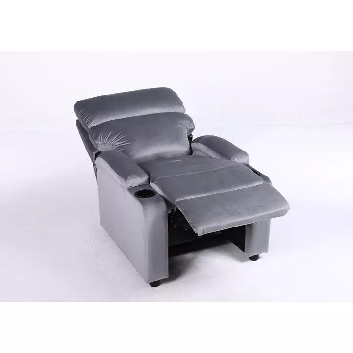 Πολυθρόνα Ανακλινόμενη ArteLibre RANA Γκρι Βελούδο 80x95x103cm