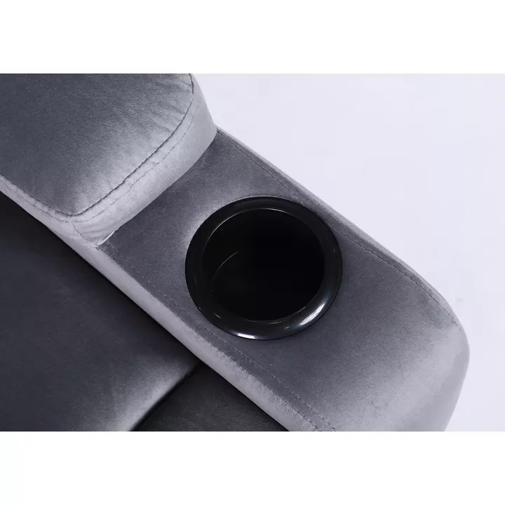 Πολυθρόνα Ανακλινόμενη ArteLibre RANA Γκρι Βελούδο 80x95x103cm