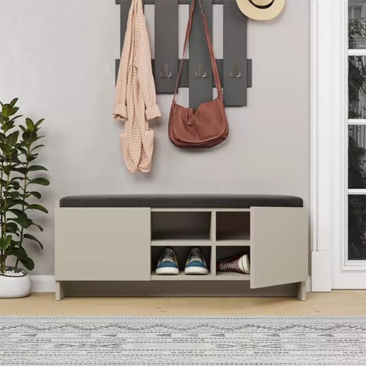 Παπουτσοθήκη Zulla Megapap χρώμα sandstone 110x37x43εκ.