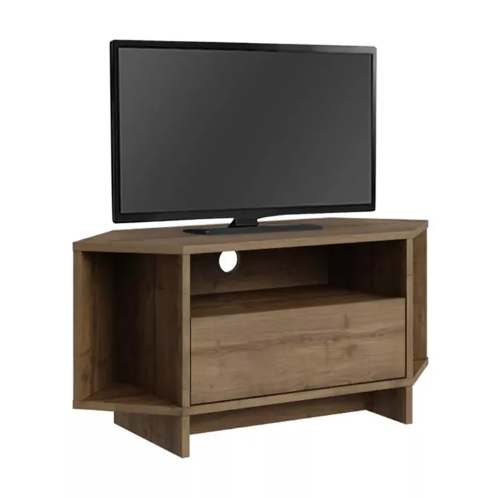 Έπιπλο τηλεόρασης γωνιακό Viva Megapap χρώμα ανοιχτό καρυδί 95,7x35,4x45εκ.