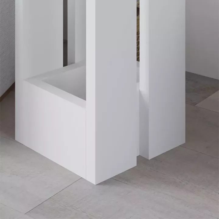 Τραπεζάκι βοηθητικό Tasos Megapap χρώμα λευκό 30x30x50,3εκ.