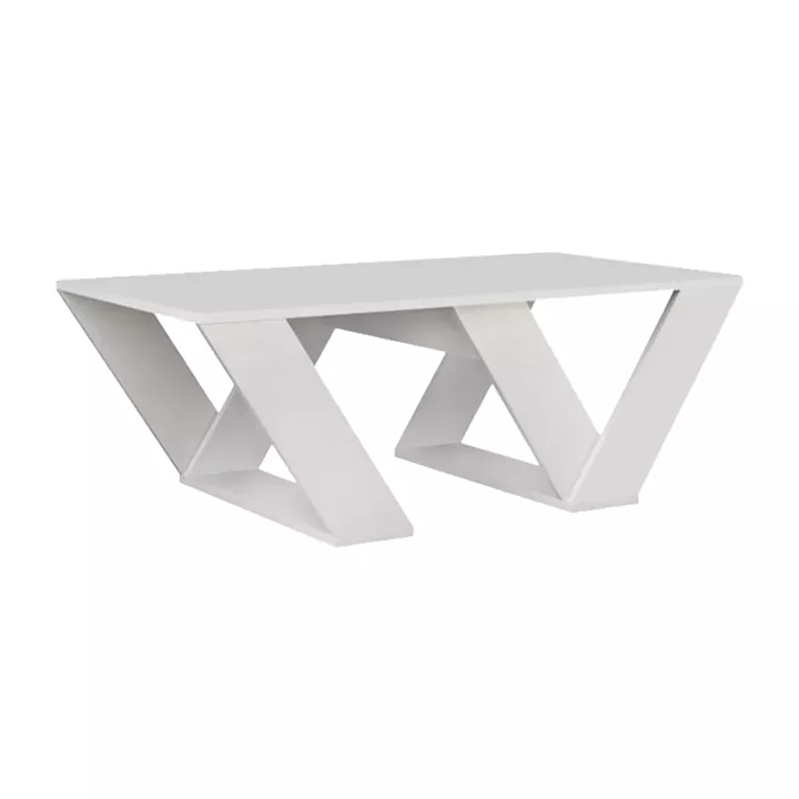 Τραπεζάκι σαλονιού Pipra Megapap χρώμα λευκό 110x60x40εκ.