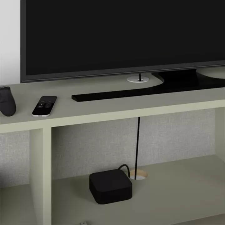 Έπιπλο τηλεόρασης επιτοίχιο Francy Megapap χρώμα ash green 180x30x30εκ.