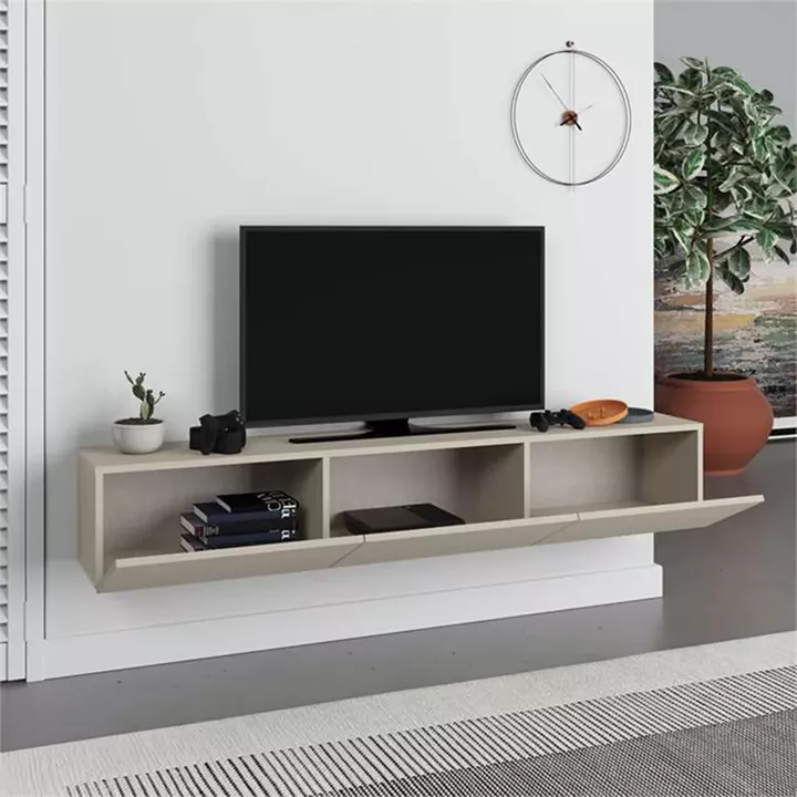 Έπιπλο τηλεόρασης επιτοίχιο Francy Megapap χρώμα sandstone 180x30x30εκ.