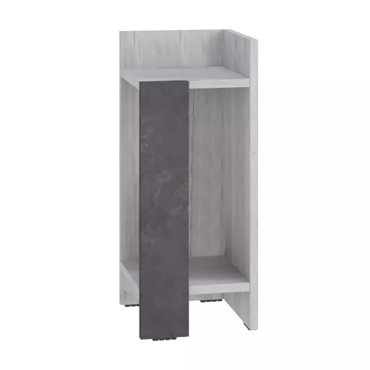 Κομοδίνο Elos Megapap δεξί χρώμα λευκό αντικέ - γκρι ρετρό 25x27x60εκ.