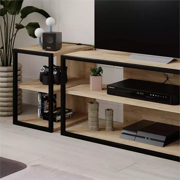 Έπιπλο τηλεόρασης γωνιακό Echo Megapap χρώμα sapphire oak 98x37x45εκ.