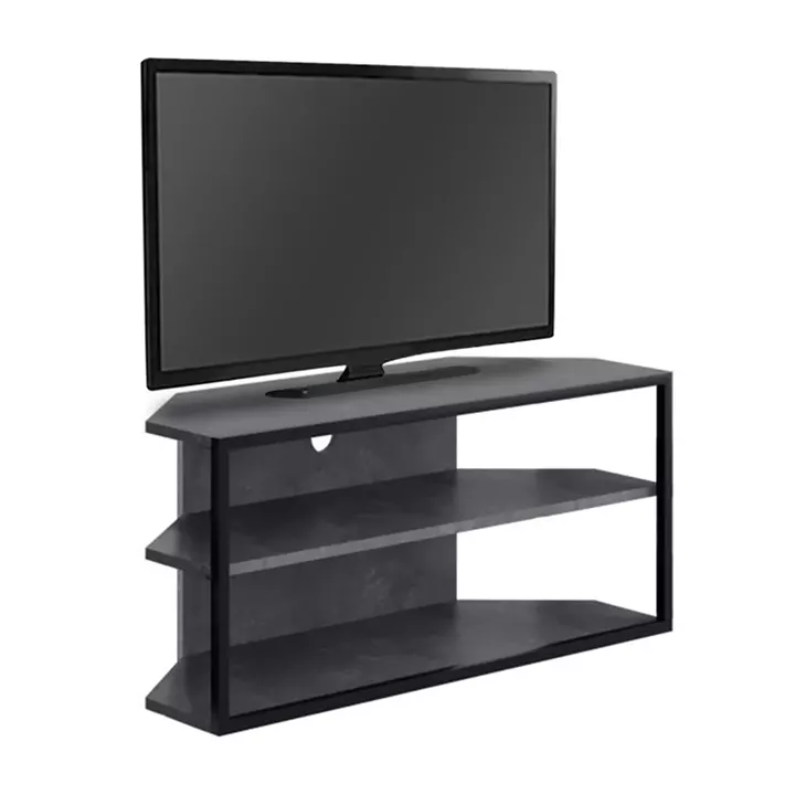 Έπιπλο τηλεόρασης γωνιακό Echo Megapap χρώμα γκρι ρετρό 98x37x45εκ.