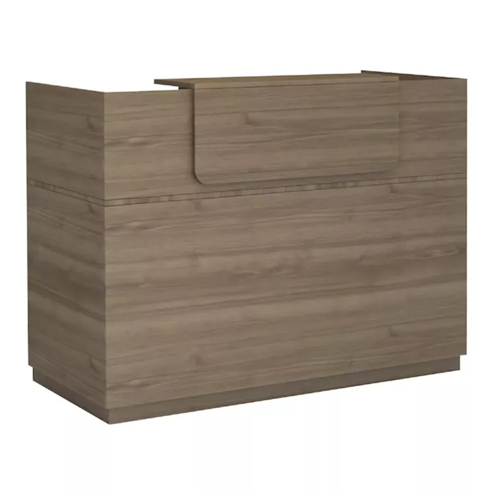 Γραφείο υποδοχής - reception Lemmon Megapap χρώμα καρυδί 160x70x110εκ.