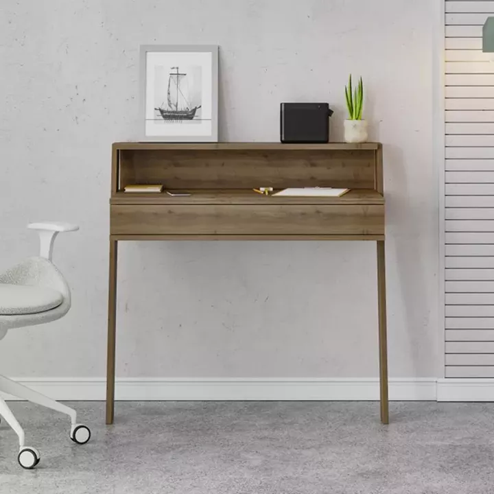 Γραφείο εργασίας Cowork Megapap χρώμα ανοιχτό καρυδί 94x50x91εκ.