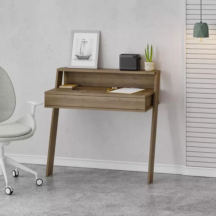 Γραφείο εργασίας Cowork Megapap χρώμα ανοιχτό καρυδί 94x50x91εκ.