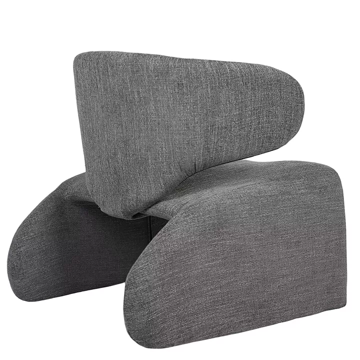 Πολυθρόνα HIMALIA Γκρι Ύφασμα/Μέταλλο/Ξύλο 73x78x75cm