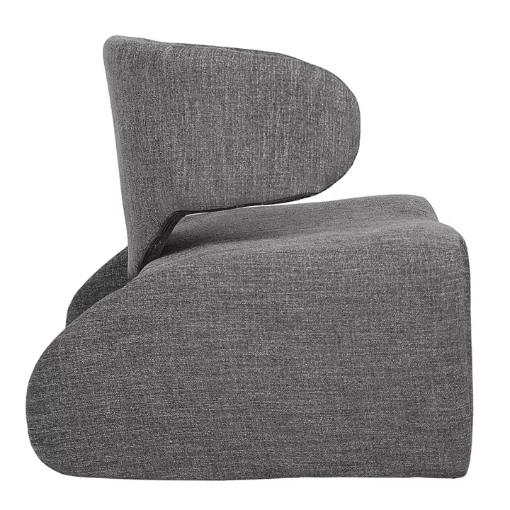 Πολυθρόνα HIMALIA Γκρι Ύφασμα/Μέταλλο/Ξύλο 73x78x75cm