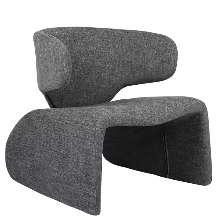 Πολυθρόνα HIMALIA Γκρι Ύφασμα/Μέταλλο/Ξύλο 73x78x75cm