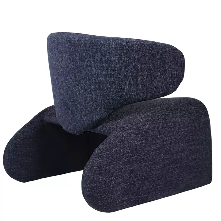 Πολυθρόνα HIMALIA Μπλε Ύφασμα/Μέταλλο/Ξύλο 73x78x75cm