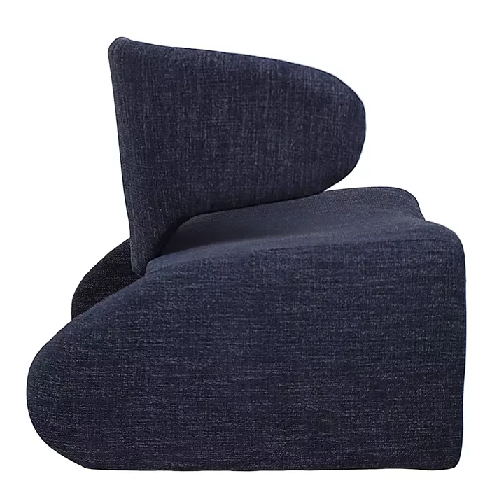 Πολυθρόνα HIMALIA Μπλε Ύφασμα/Μέταλλο/Ξύλο 73x78x75cm