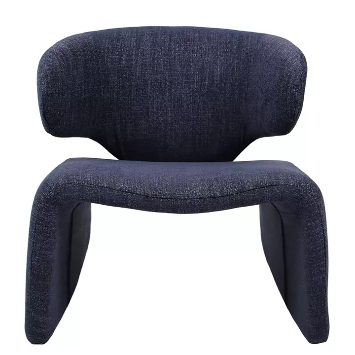 Πολυθρόνα HIMALIA Μπλε Ύφασμα/Μέταλλο/Ξύλο 73x78x75cm