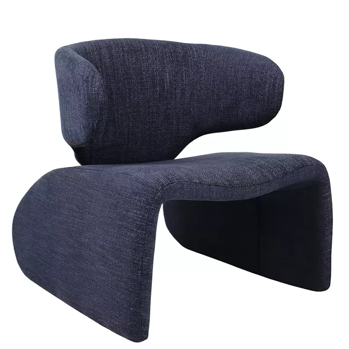 Πολυθρόνα HIMALIA Μπλε Ύφασμα/Μέταλλο/Ξύλο 73x78x75cm