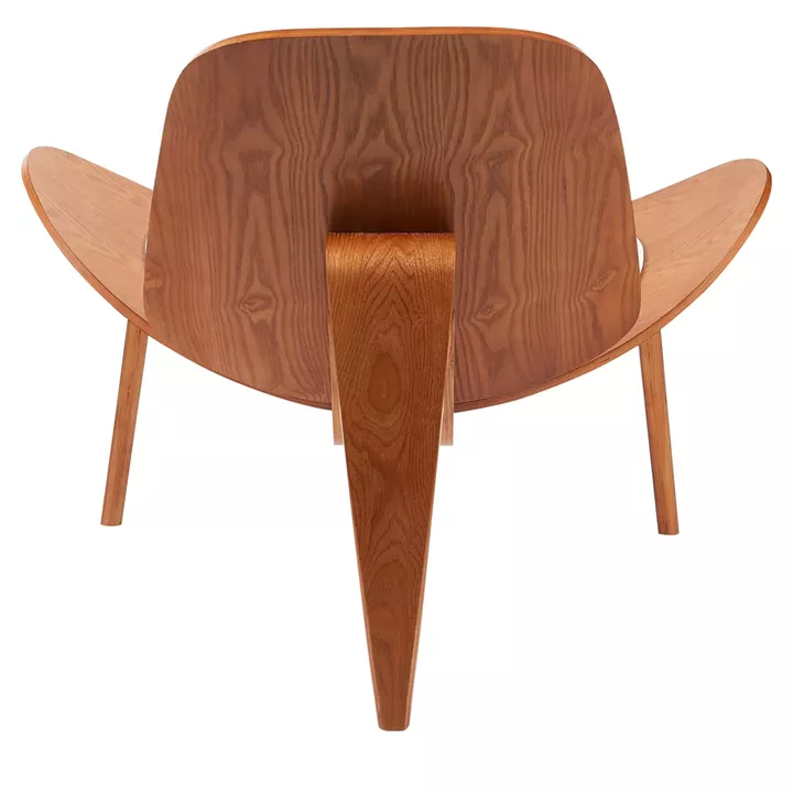 Πολυθρόνα ArteLibre THALOR Λευκό/Καφέ Ξύλο/PU 90x76.5x74.5cm