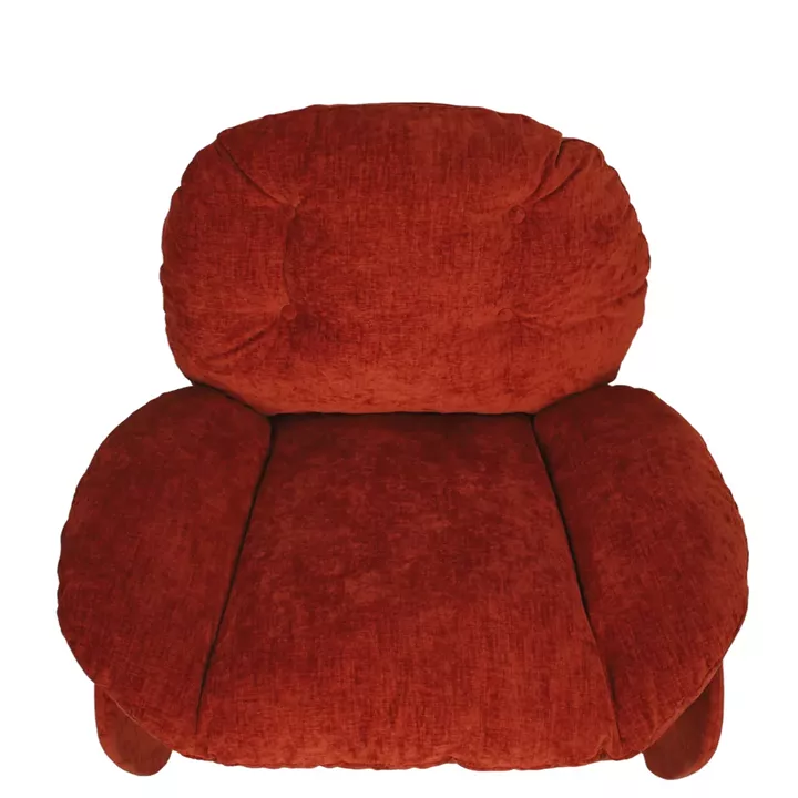 Πολυθρόνα ANANKE Πορτοκαλί Ύφασμα/Μέταλλο/Ξύλο 85x78x84cm