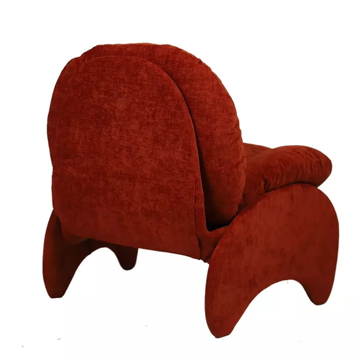 Πολυθρόνα ANANKE Πορτοκαλί Ύφασμα/Μέταλλο/Ξύλο 85x78x84cm