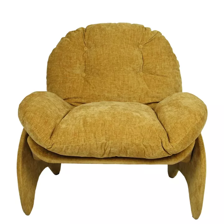 Πολυθρόνα ANANKE Κίτρινο Ύφασμα/Μέταλλο/Ξύλο 85x78x84cm