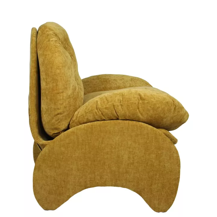 Πολυθρόνα ANANKE Κίτρινο Ύφασμα/Μέταλλο/Ξύλο 85x78x84cm