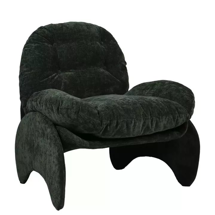 Πολυθρόνα ANANKE Πράσινο Ύφασμα/Μέταλλο/Ξύλο 85x78x84cm