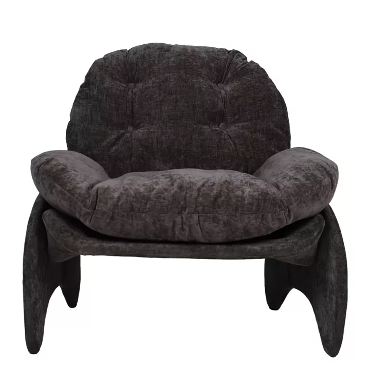 Πολυθρόνα ANANKE Γκρι Ύφασμα/Μέταλλο/Ξύλο 85x78x84cm