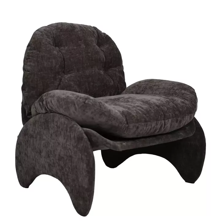 Πολυθρόνα ANANKE Γκρι Ύφασμα/Μέταλλο/Ξύλο 85x78x84cm