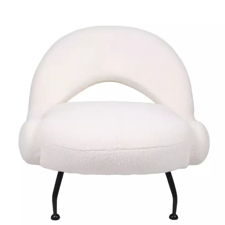 Πολυθρόνα PASIPHAE Μπεζ Ύφασμα/Μέταλλο/Ξύλο 80x86x80cm