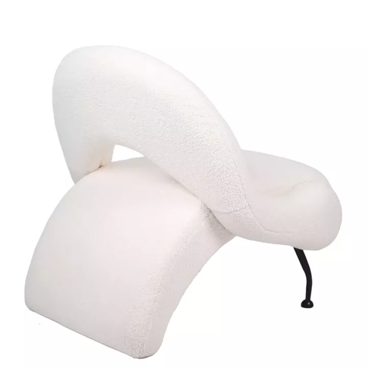 Πολυθρόνα PASIPHAE Μπεζ Ύφασμα/Μέταλλο/Ξύλο 80x86x80cm